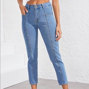 NWOT SHEIN Straight leg medium wash jeans XS